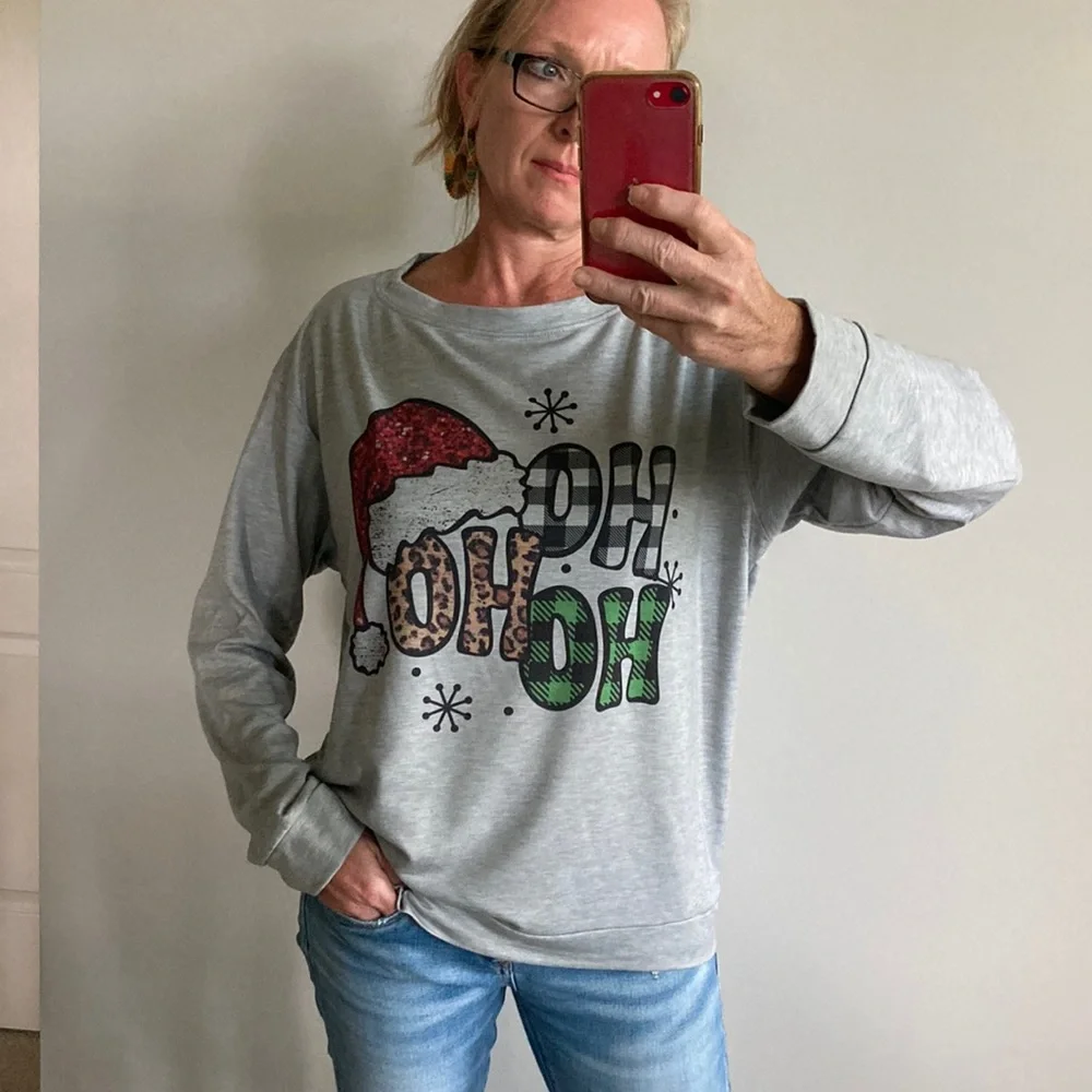‘Ho Ho Ho’ Long Sleeve Top - Picture 1 of 9
